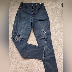 Old Navy Women's Distressed Dark Gray Skinny Jeans